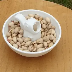 Reclame-gif.gif Pistachio squirrel container with double bottom for shells