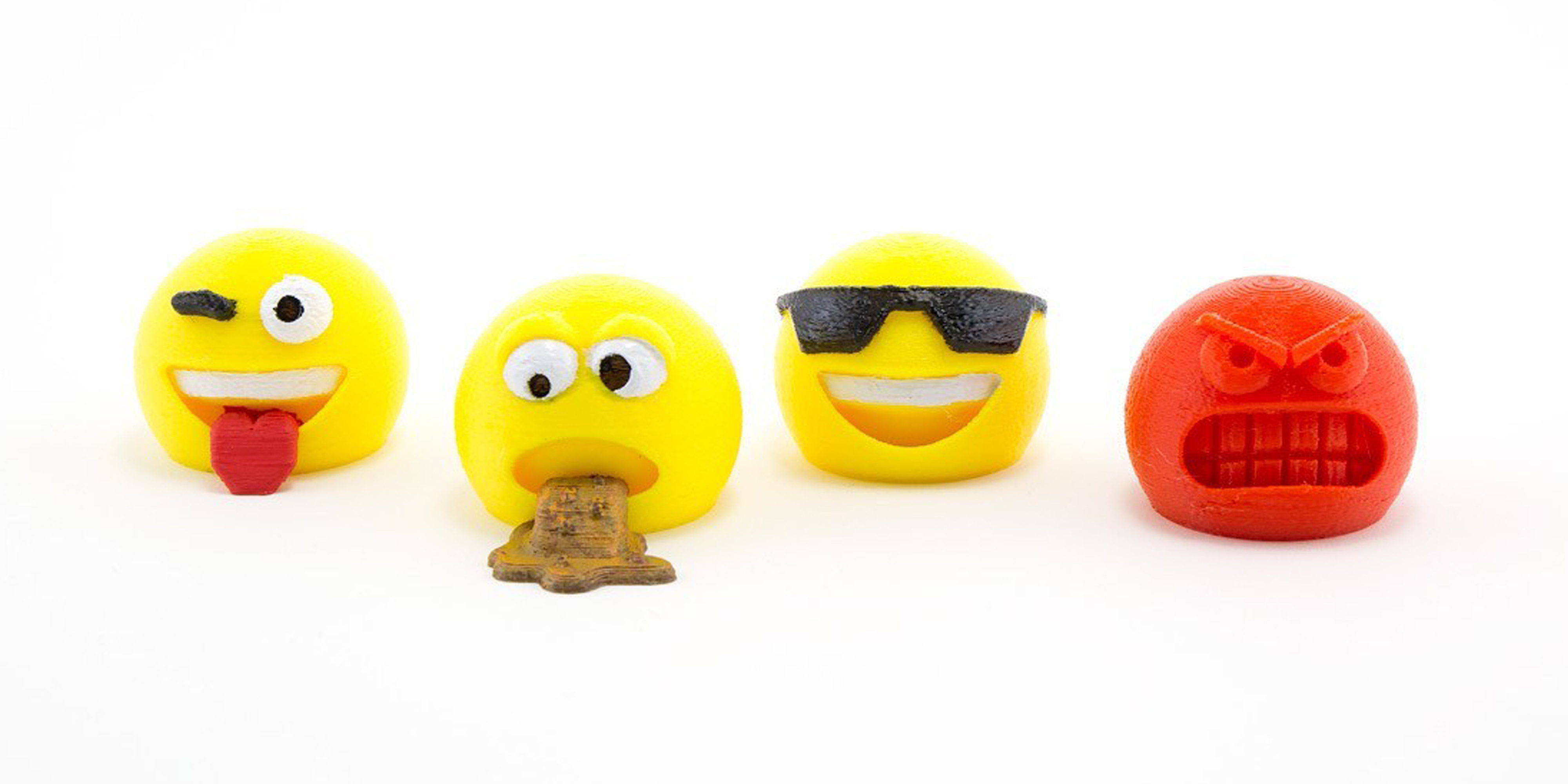 Find here a selection of the best 3D models of 3D printable files of emoji and smiley