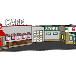 Corner Gas Scenic.JPG PREMIUM N Scale Rural Town Gas Station & Cafe (#1 of 7 in set)