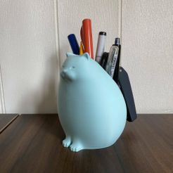 IMG_0073.jpg Print-in-Place Cute Cat Pencil Holder