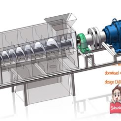 industrial-3D-model-Screw-dewatering-machine.jpg промышленная 3D модель Винтовая обезвоживающая машина