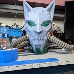 Cyber Cat - cosplay sci-fi mask - digital stl file for 3D-printing