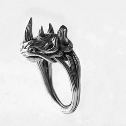 rhinoceros-ring-2.jpg Art nouveau Boho Rhinoceros Ring / Wildlife animal ring
