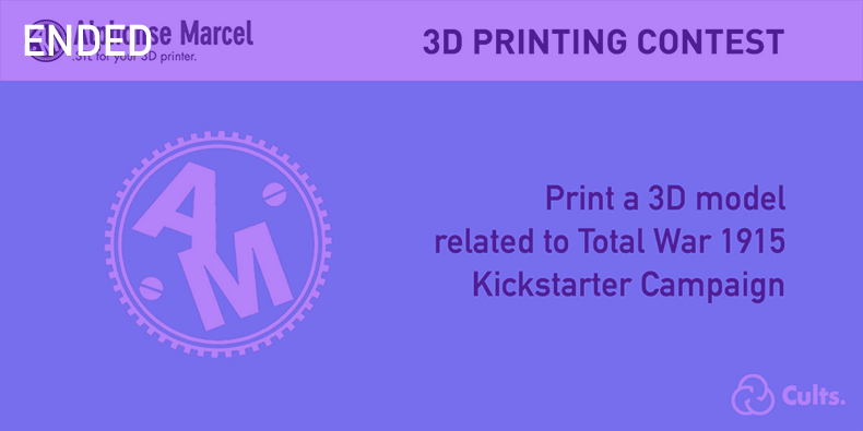 3D printing challenge around the Kickstarter created by Alphonse Marcel