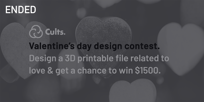 Valentine's Day design and 3D printing challenge.